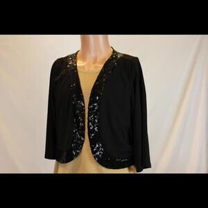 Park & Main Women's Sequin Black Shrug - Stylish Evening Wear 1x xxl